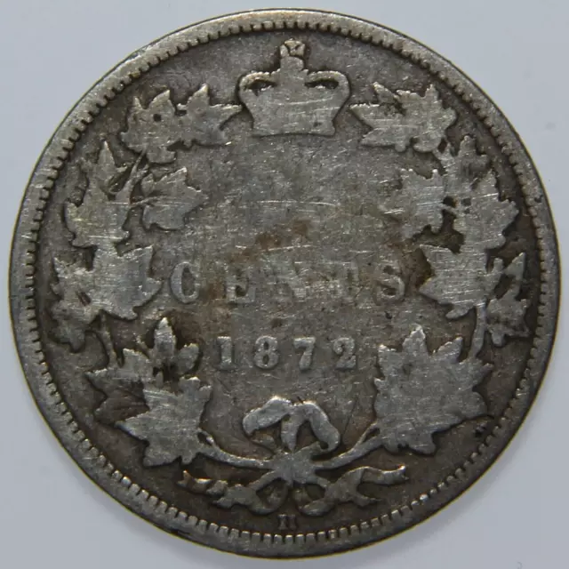 1872-H Canada 25 Cents -K1315-