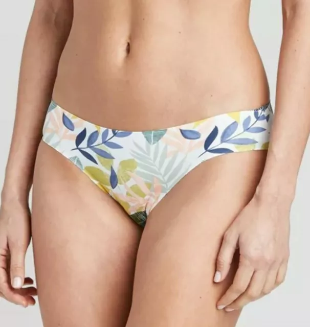 Auden Womens Bonded Edge Micro Bikini Size M (8-10) Mesh Sides Black Panties