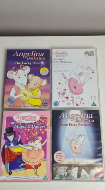 Angelina Ballerina Childrens DVD  Bundle x4 Films Good Condition