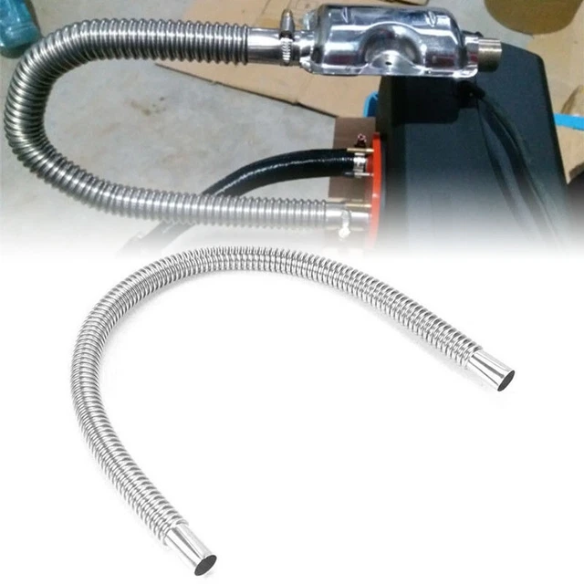 60cm Argent Vechile Stationnement Air Radiateur Tuyau D'Échappement Inox Acier