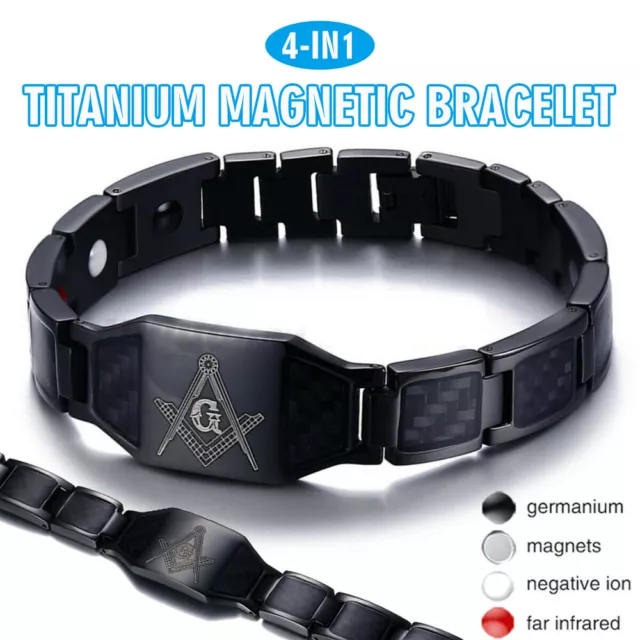 Bio Titanium Magnetic Bracelet Energy Therapy Health Magnet Muscle Pain Relief