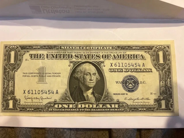 1957 silver certificate dollar - Series A