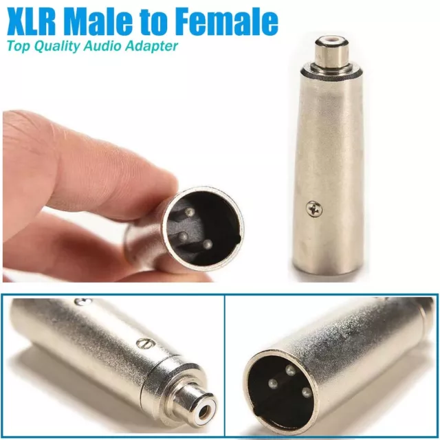 Audio Adaptor - XLR male to RCA female