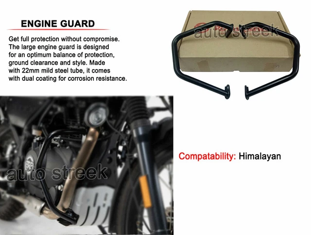 GENUINE ROYAL ENFIELD "LARGE ENGINE GUARD, BLACK" For HIMALAYAN $91.94 ...