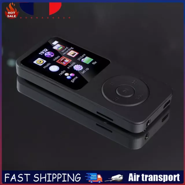 MP3 Player 64GB Music Player Bluetooth-Compatible 5.0 with Speaker(Black) FR