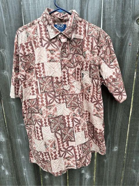 Vintage Ono & Co by Liberty House Hawaii aloha collar button down shirt XL