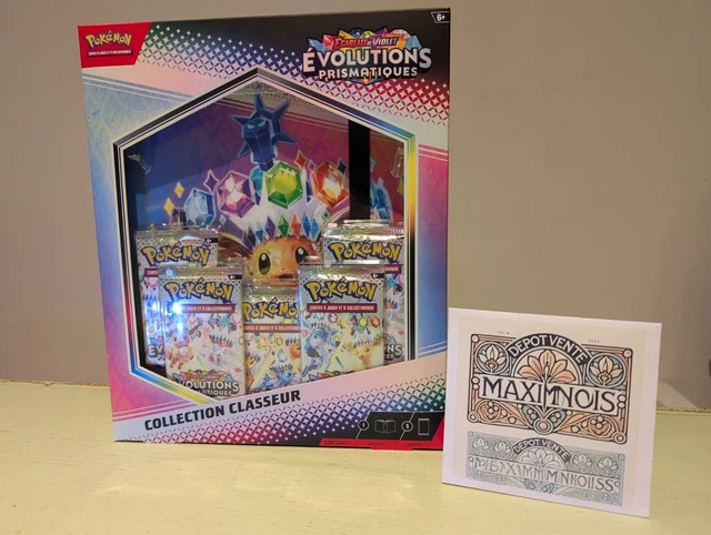Pokémon : Collection Classeur Écarlate Et Violet – Évolutions Prismatiques Du JCC (378 Pochettes + 5 Boosters)