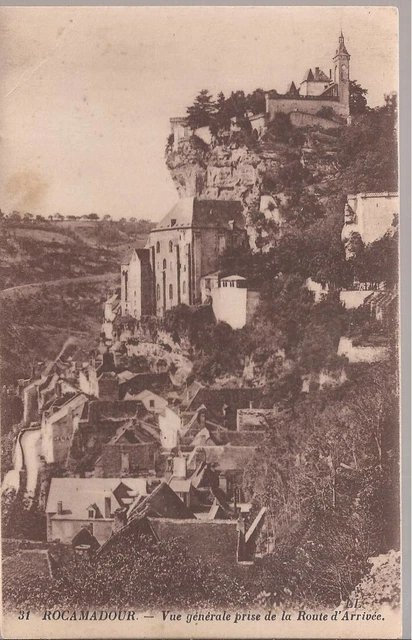 CPA 46 ROCAMADOUR.VUE GENERALE PRISE DE LA ROUTEN°31 ECRITE EN 1929.TBE (ref 64)