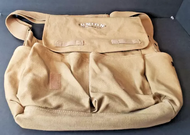 Rothco Vintage Style Messenger Work Bag Canvas Brown Shoulder Strap Crossbody