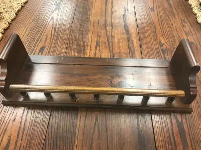 ETHAN ALLEN Antiqued Pine Old Tavern Hanging Wall Shelf - Accent Piece Any Room