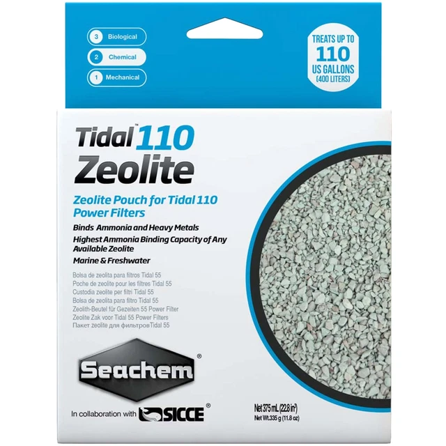 SEACHEM TIDAL 110 Zeolite PreBagged Filter Media Removes Ammonia