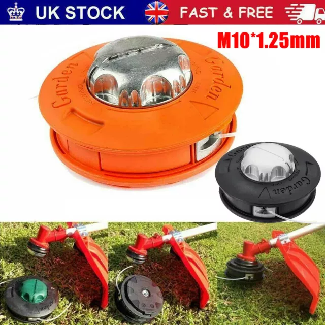 Alloy Universal Trimmer Head For Strimmer Bump Feed Spool Brush Cutter Lawnmower