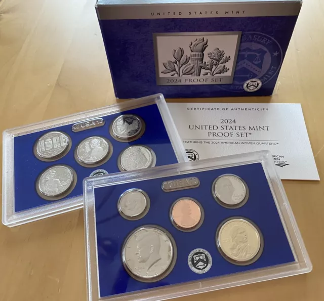 USA: United States Mint Proof Set 2024, 2,91 Dollar, 10 Münzen