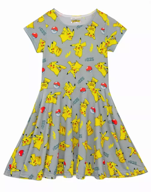 Pokemon Pikachu kurzärmeliges Skaterkleid für Mädchen