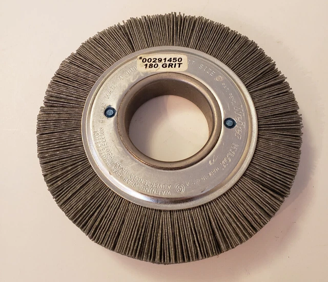 Weiler Crimped Nylon Wheel Brush 6" OD 2" Arbor Hole 3600 RPM 1" Face 00291450