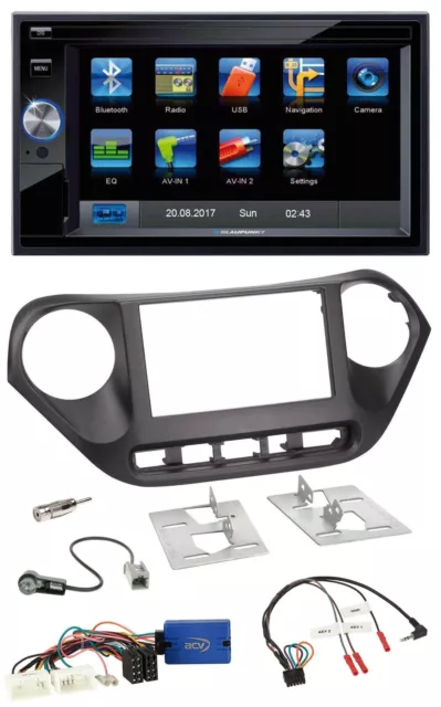 Blaupunkt Lenkrad USB Bluetooth TMC 2DIN Navigation für Hyundai i10 ab 2014