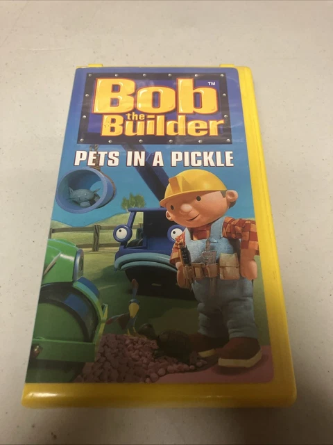BOB THE BUILDER - Pets in a Pickle VHS 2001 Small Clamshell Yellow Tape ...