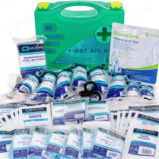 PREMIUM First Aid Kit UK BSI APPROVED Work Health/Safety Refill Wall Bracket