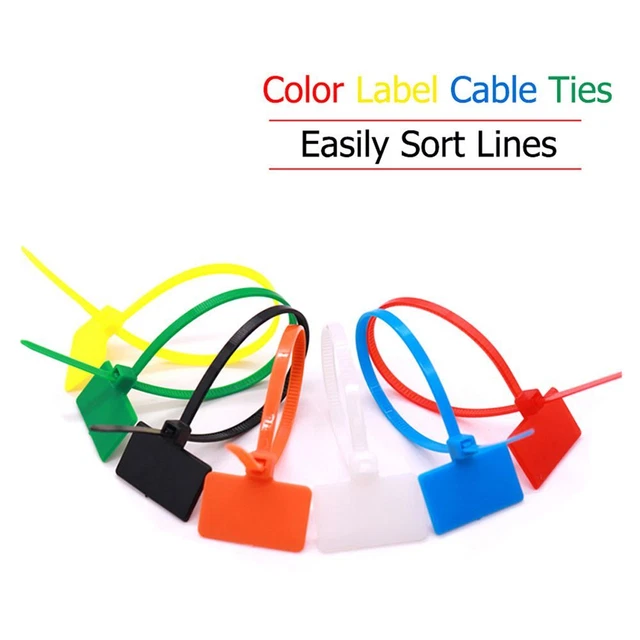 Accessori di cablaggio marcatori cravatte cravatte in nylon cavi etichette anello in plastica etichette
