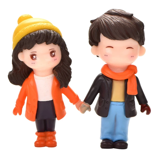 2pcs Couple Dolls Compact Diy Romantic Couple Figurines Keepsake Lightweight