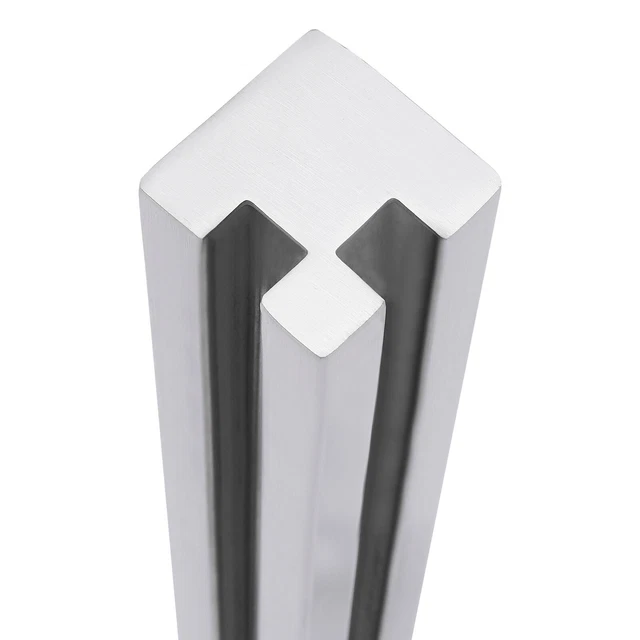 Glass Railing Post, 304 Stainless Corner Post 35.8” Cannot Add Handrail Version