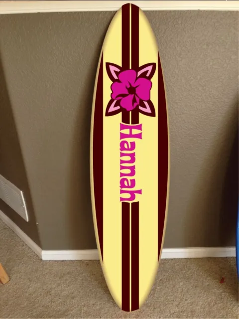 wall hanging surf board surfboard decor hawaiian beach surfing teen beach movie