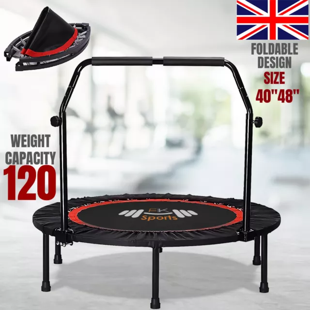 Mini Trampoline Foldable Trampoline Fitness Rebounder Exercise Bouncer 40/48"