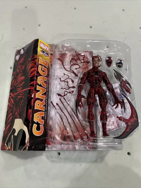 Diamond Marvel Select Toys Carnage 7” Figure spiderman & venom villain, Loose