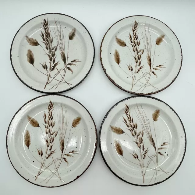 Set Of 4 Stonehenge Midwinter Wild Oats 7" Salad Plates Made In England