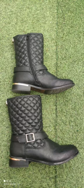 Bottines cuir noir Rieker T37 en excellent état