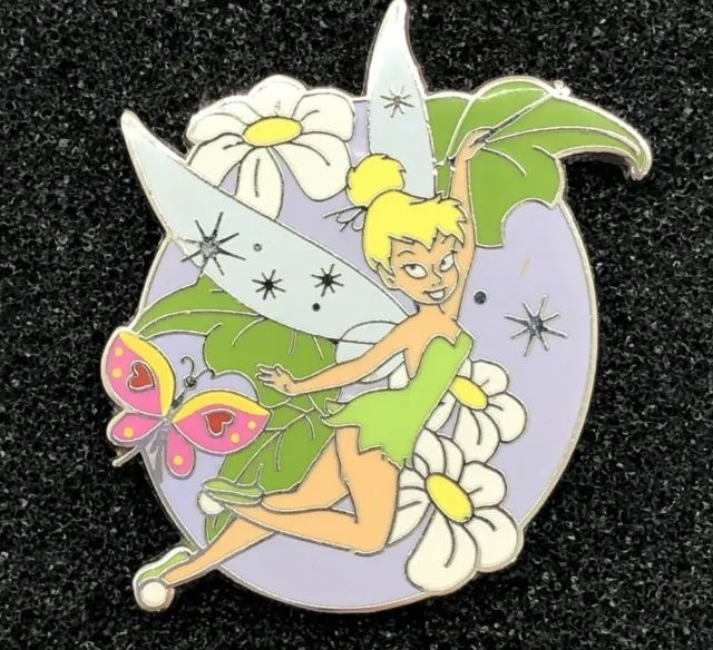 Tinker Bell  Disney Booster Set Flying with Butterfly Trading Pin 2009 Authentic