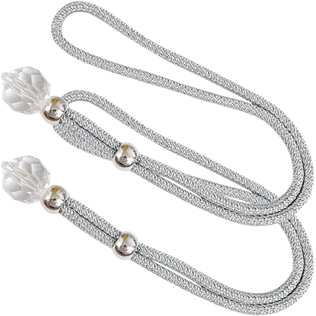2 Pcs Crystal Curtain Holdbacks Chic Interior Accessories Curtain Tiebacks