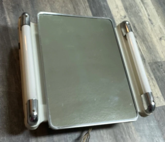 MID CENTURY ART Deco Metal Medicine Recessed With Side Lights