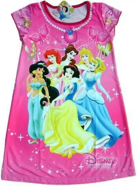 ROBE CHEMISE DE NUIT 6 PRINCESSES DISNEY 9 10 ans L YASMINE ARIEL
