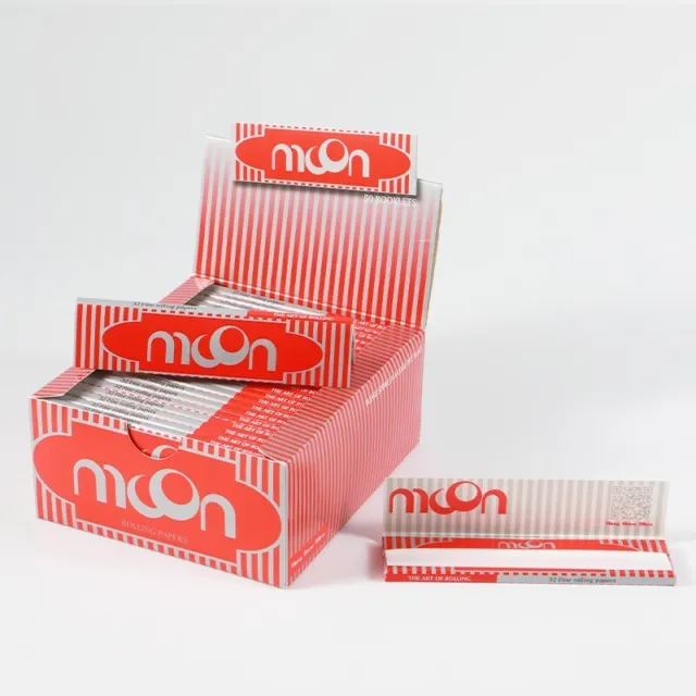 1 Box Moon Red 108 mm Rolling Papers King Size 50 Booklets Cigarette Tobacco