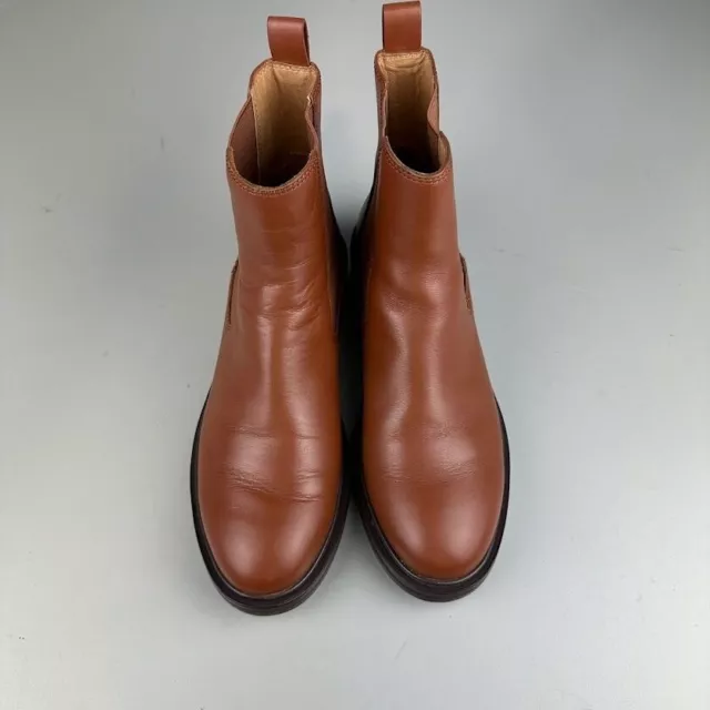 Madewell The Benning Chelsea Boot in Warm CInnamon Brown