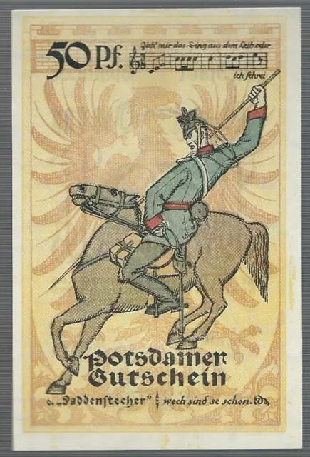 Notgeld - Potsdam - Stadt Potsdam - 50 Pfennig 1921 - Wz. Kreuzmäander - Bild 6