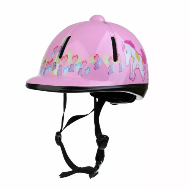 Kids/Childs/Toddlers Adjustable Horse Riding Hat Ventilated Helmet Pink New TOP