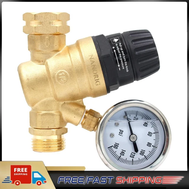 Regolatore di pressione acqua 3/4 pollici manico in ottone riduttore di pressione acqua compatto