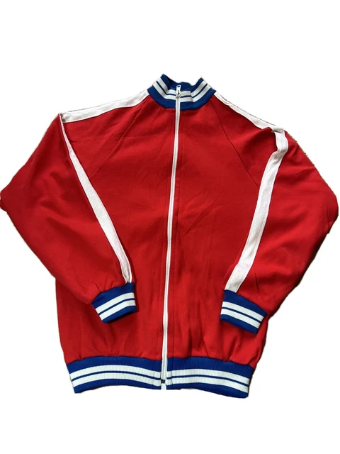 Top tuta vintage bambino anni '70 rosso blu 9-11