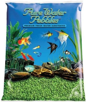 Grava de acuario guijarros de agua pura - verde neón