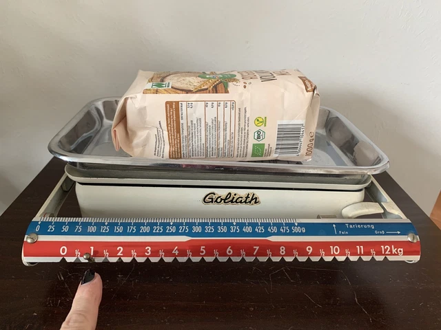 Alte antike Küchenwaage Goliath Waage Vintage 12kg