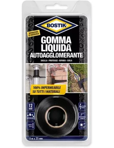 Bostik Gomma Liquida Nastro Autoagglomerante 3mt*25mm