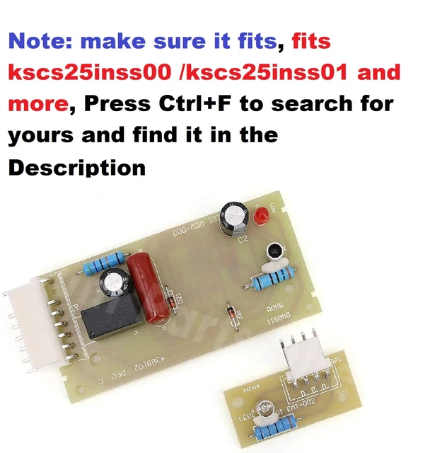 FITS ALL KITCHENAID/WHIRLPOOL Models Listed Control Board Kit Emitter