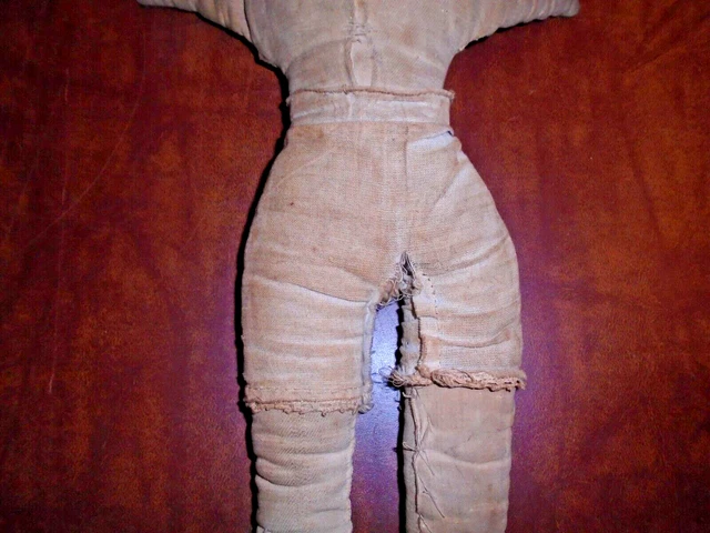 Antique American Rag Cloth Primitive Doll 19" 3