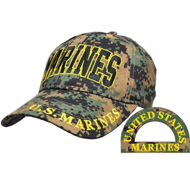 Woodland Camo USMC United States Marine Corps Marines Military Baseball Cap Hat