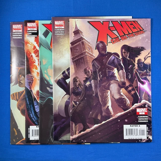 X-Men Die by the Sword #1-5 Marvel Comics 2007 Limited Series Set Lot Run