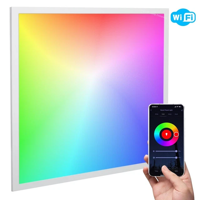 RGB COLOUR CHANGING LED Ceiling Hanging Surface Mount Panel Light 600 x ...