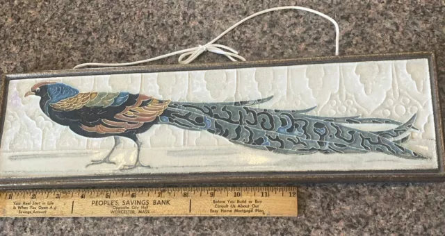 Antique Royal Delft Tile Male Pheasant LARGE