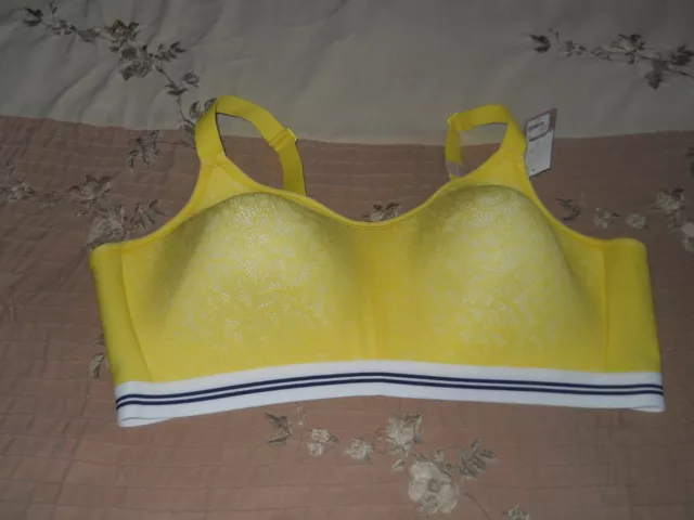 New with Tags CACIQUE Yellow Lace No Wire Lined Scoop Bra 44D